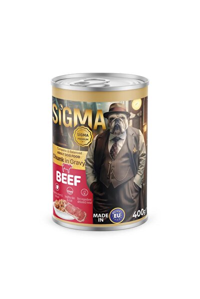 Sigma Wet food for adult dogs, Sigma, beef chunks in sauce, 400 g, premium, i...