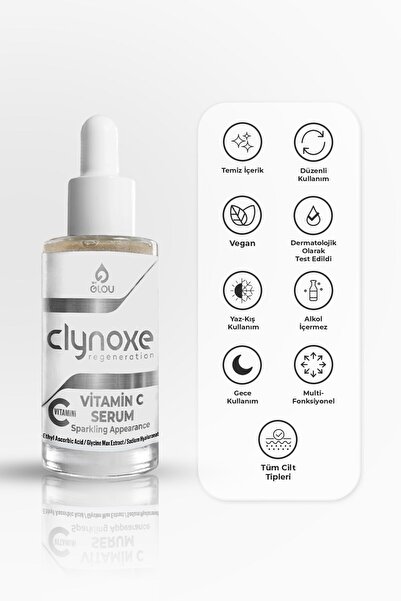 Clynoxe Vitamin C Serum,Canlandırıcı Yüz Bakım Serumu 30 mL