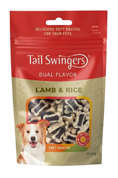 Tail Swingers Recompense caini, gustari moi cu miel si orez, 125g, naturale