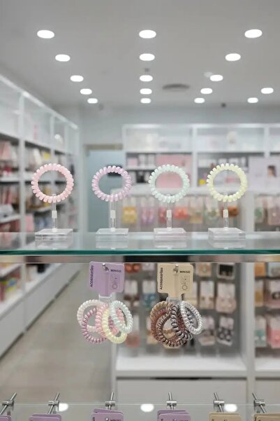 Miniso Spiral Saç Lastiği (5 Adet) - Simli