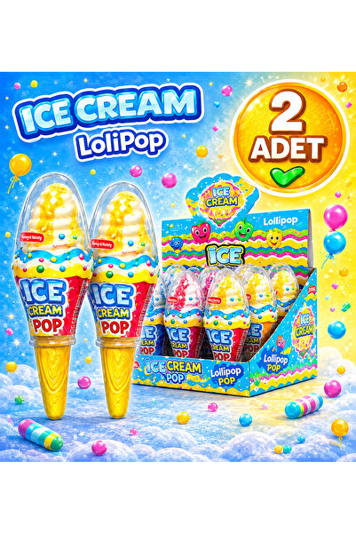 Emrah Gültekin Ice Cream Pop Dondurma Şekilli Lolipop Şeker 2 Adet