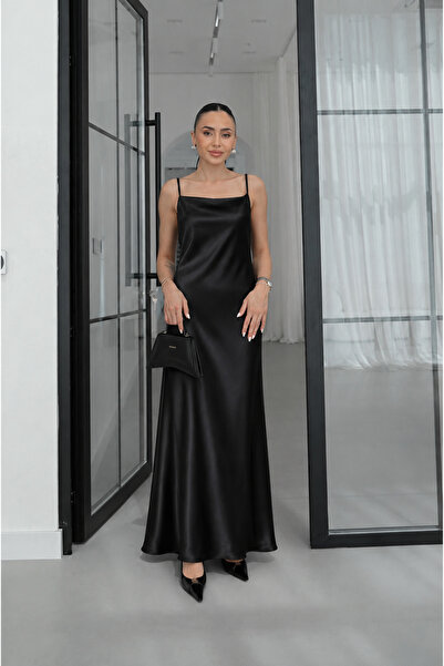 Noi Belis Maxi Boy A-Line Satin Strap Woven Dress Ss26El0037