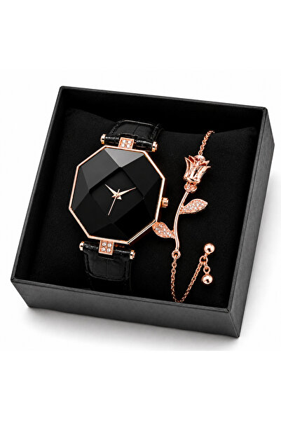 SOKI Luxury Women's Top Bottom Set with Zirconia – Pink Gold IP Watch & Gift ...