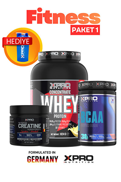Xpro Nutrition Fitness Paketi 1 - Whey Protein(Muz)-Creatine-Bcaa(Karpuz)
