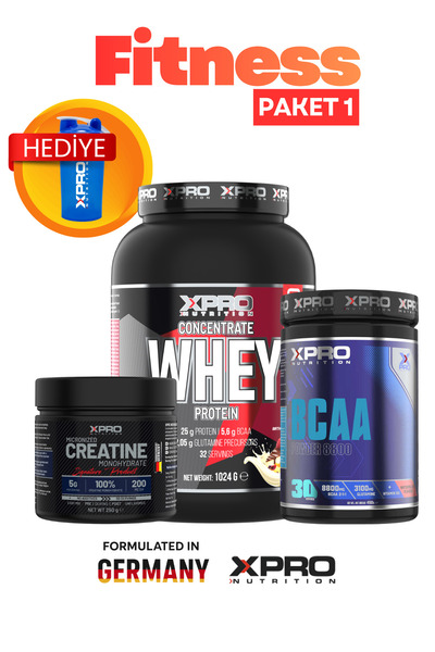 Xpro Nutrition Fitness Paketi 1 - Whey Protein(Birthdaycake)-Creatine-Bcaa(Ka...