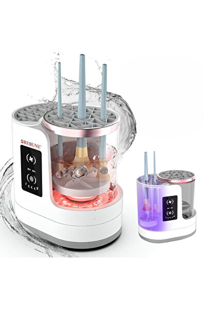 rebune Automatic Makeup Brush Cleaner 2-in-1 Efficient Cleaning and Drying Re...