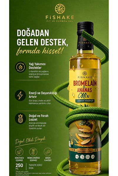 FiShake Bromelain & Ananas Içeren Detox Mix Şurubu