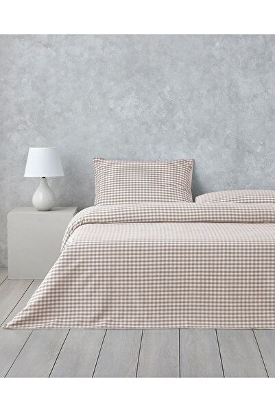 English Home Clouded Grid İpliği Boyalı Çift Kişilik Çarşaflı Nevresim Takımı...