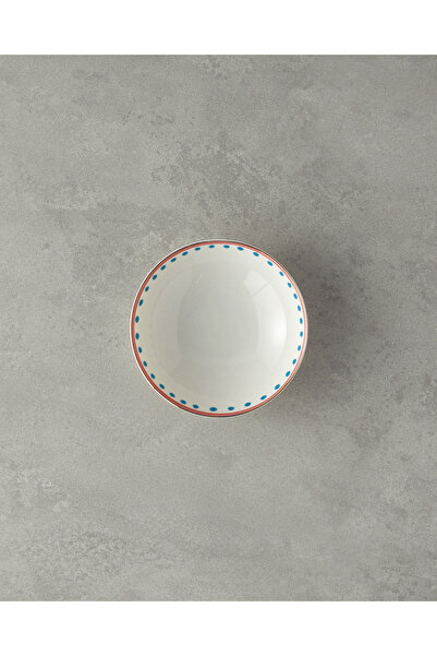 English Home 15 cm Orange-Blue Orange Carny Bone Porcelain Bowl