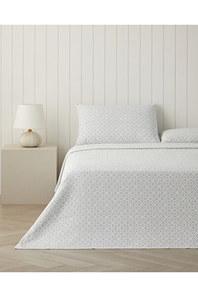 English Home Sora Çift Kişilik Pike Takımı 200x220 cm Mavi