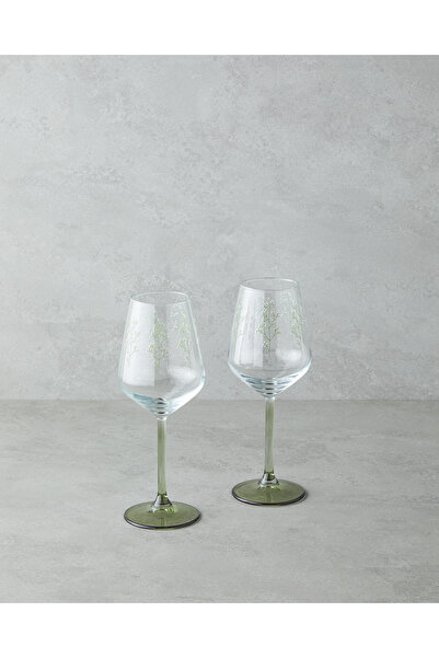 English Home Sprosse Cam 2'li Kadeh 350 ml Yeşil