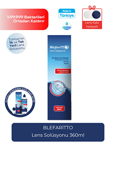 BLEFARİTTO 360 ml Lens Solüsyonu + 60 ml Çanta Boy Hediye