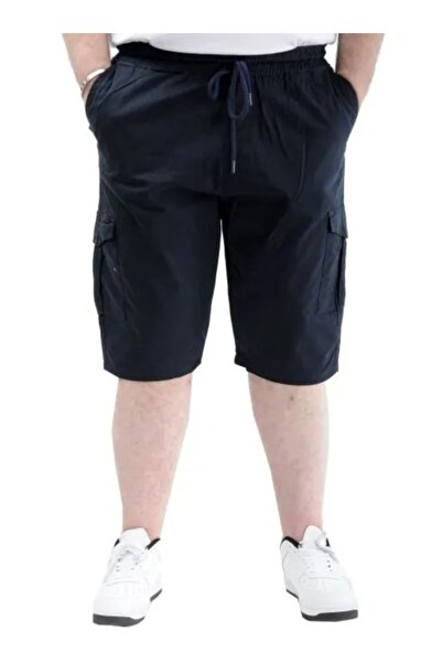 cusseli Large Size Men's Capri Cargo Pants with Pockets and Tie Waist Valenci...