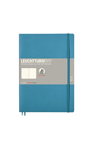 Leuchtturm Caiet B5 cu copertă flexibilă din vellum, albastru Nordic