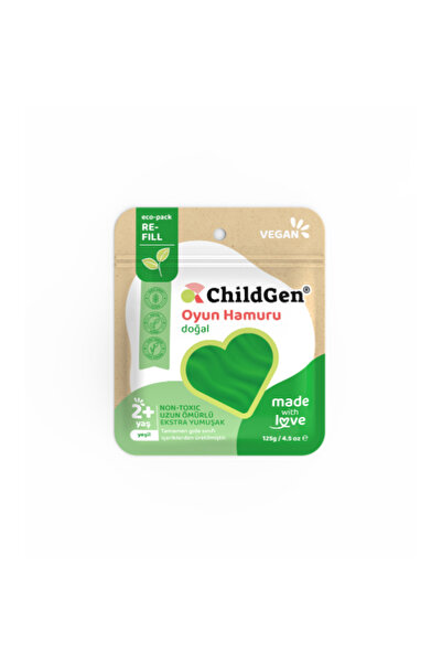 ChildGen عجينة اللعب الطبيعية - أخضر - عبوة خرطوشة مفرغة - (ecopack-refill)