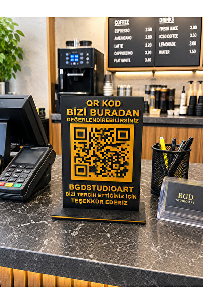 BGDStudioart QR Kodlu Değerlendirme Standı – Google Yorum ve Sosyal Medya Yön...