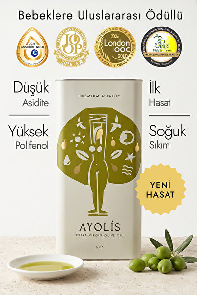 Ayolis Premium Anne Bebek Çocuk Zeytinyağı 5 Lt Ödüllü Ilk Hasat Soğuk Sıkım ...