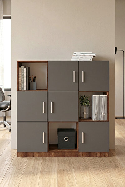 Yurudesign Vario G Ofis Klasör Dolabı Kitaplık Barok-Antrasit