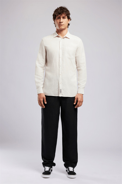 Lee Cooper Ekru Erkek Regular Fit Gömlek 262 LCM 241006 RUSSO EKRU