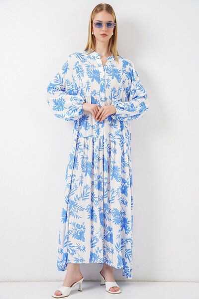 Hiccup Bdart Patterned V-Neck Maxi Dress