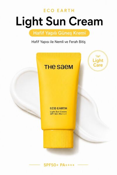 THE SAEM كريم واقي من الشمس إيكو إيرث لايت بعامل حماية 50+ وPA++++، 50 جرام