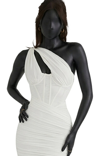 Lingerie and Fashion Style Elegant White Dress