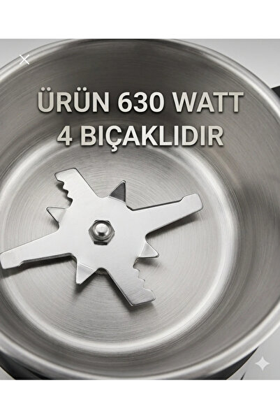 Genel Markalar Elektrikli Kahve Keten Tohumu Baharat Öğütücü 4 Bıçak 630 W