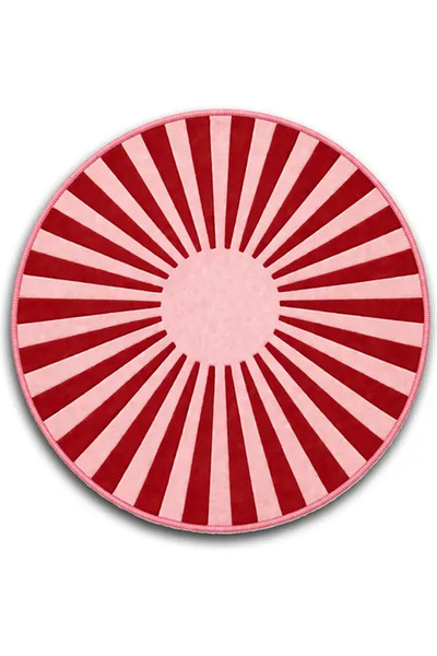 Rugs Modern Halı SDT Kırmızı Işın Desenli Dokuma Taban Dekoratif Halı sdt660