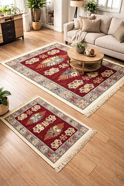 OEM Covoare traditionale 1+1, 60 x 150 +60x90cm rosu
