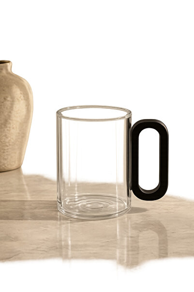 CHANCE GİFT Acacia Handle Mug Borosilicate 350 ml (1 Pc)