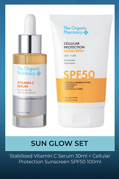 The Organic Pharmacy Sun Glow Set – Güneş Koruma ve Işıltı Seti