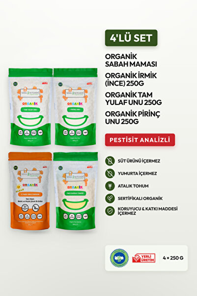 Soul Kitchen Organik Ürünler Organik Sertifikalı Bebek Sabah Maması İrmik Pir...