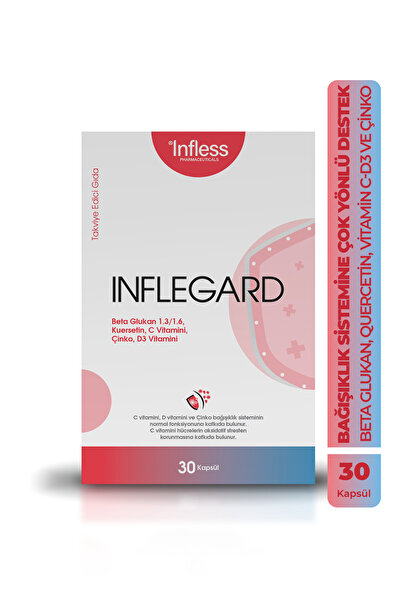 Infless Inflegard – Beta Glukan, Quercetin, C Vitamini, Çinko ve D3 İçeren 30...
