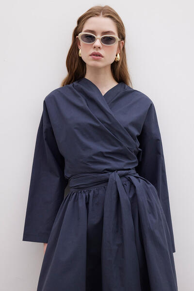 Manuka KIMONO STYL PRÉMIOVÁ KOŠILE NAVY BLUE