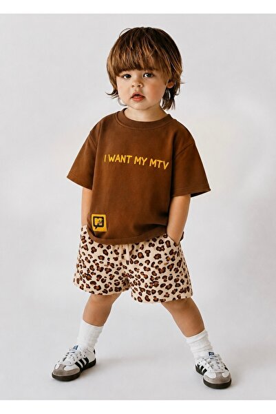 Daisy Dolly Unisex pamučno odelo sa detaljnim leopard printom na leđima