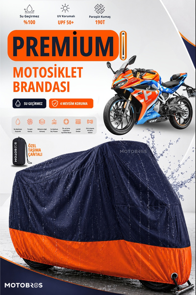 Motobros Cf 250Sr Compatible Premium Parachute Fabric Motorcycle Tarpaulin (w...