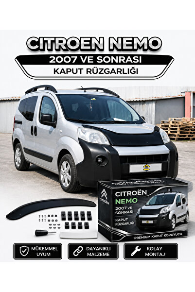 KAPOTO Citroen Nemo 2007 Ve Sonrası Kaput Rüzgarlığı Koruyucu Ön Kaput Koruma...