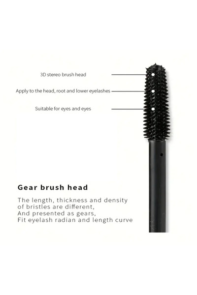 LANCET Mascara, Black, Long Lash Extension, Waterproof, Curling & Defining, Smudge-Proof, Long-Lasting, 3D Silicone Brush Head
