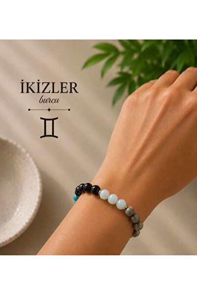 İKİZLER BURCU DOĞALTAŞ BİLEKLİK 8 mm