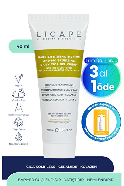 Licape Bariyer Güçlendirici Yoğun Nemlendirici Cica Jel Krem 40ml