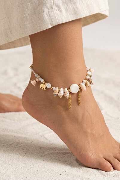 Shell Pearl Elephant Mussel Anklet