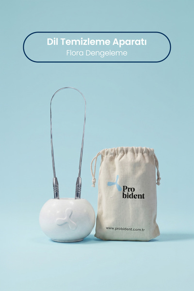 Probident Ağız Kokusu Giderici Set-Saf İpek Diş İpi+Dil Temizleme Aparatı+Spiral Konik Uçlu Diş Fırçası