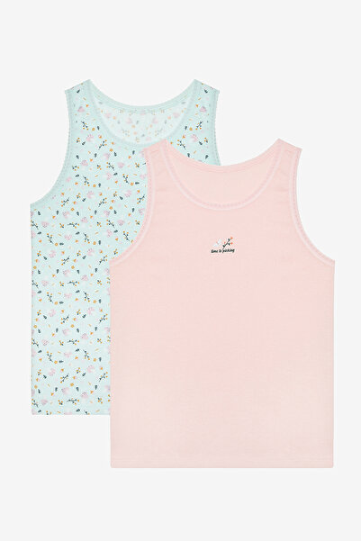 Penti Girl's Mushroom Cotton 2-Piece Multi-Colored Undershirt