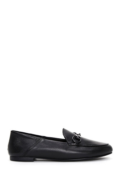 Derimod Kadın Siyah Tokalı Deri Ayakkabı, Maskülen Loafer 26PFD290118