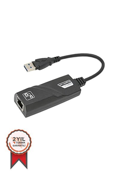 Torima Ethernet Dönüştürücü USB 3.0 Çevirici Adaptörü YD74 Siyah