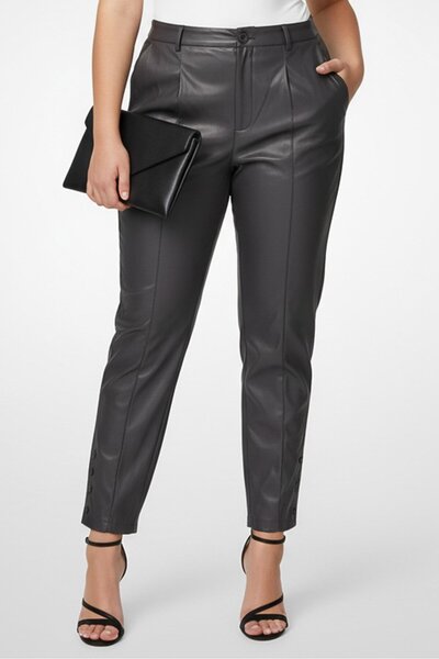 The Giving Movement Women Skinny Fit Solid Straight Leg Pants, Dark Grey