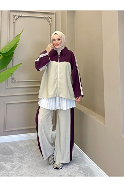 ALLİNOFFİCİAL Tencel Eşofman Takımı Bordo