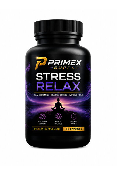 Primexsupps Stress Relax - Calm - Ashwagandh.an Rhodiola - Chaomile Papatya -...