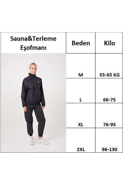 MGC Spor Termal Sauna-Terleme Eşofmanı-Su ve Rüzgar Geçirmez Erkek/Kadın Tüm ...