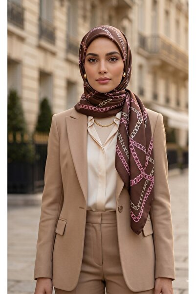 Sisley وشاح حرير ساتان-2033-90*90